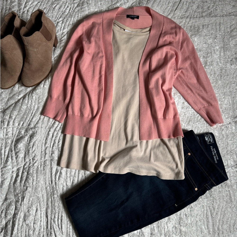 ✨New!💕Dusty Pink Open-Front Women's Cardigan
